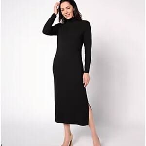 Black Midi Dress with Built in Control New Petite XL